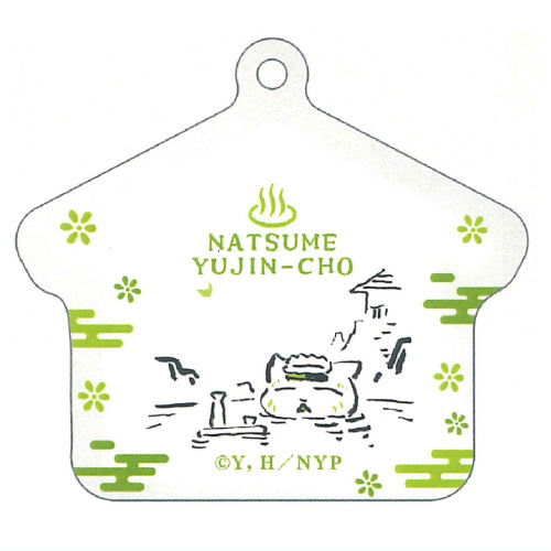 Kurupaka Natsume Yuujinchou Nyanko Sensei Acrylic Keychain [6.Hot springs]