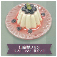 Retro Cafe Magokoro Pudding [5.Homemade pudding (blueberry style)]