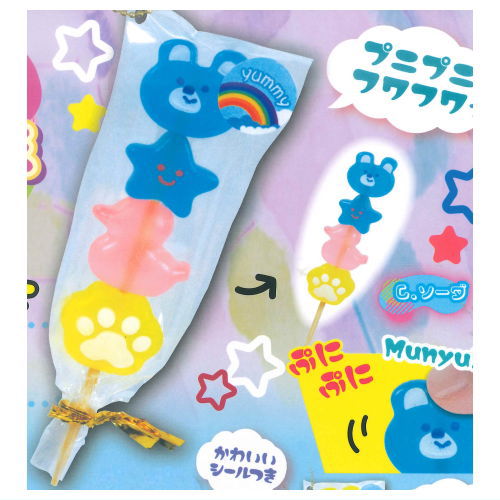 Punyupunyu! Colorful Stick Gummy Mascot [3.Soda]