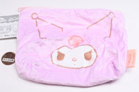 Sanrio Characters Fuwafuwa FACE Trapezoid Pouch [4.Kuromi]