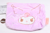 Sanrio Characters Fuwafuwa FACE Trapezoid Pouch [4.Kuromi]
