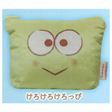 Sanrio Characters Fuwafuwa FACE Trapezoid Pouch [6.Kerokerokeroppi]