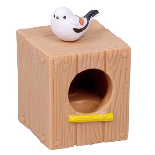 Shimaenaga and birdhouse Part.2 [4.Shimaenaga and brown birdhouse]