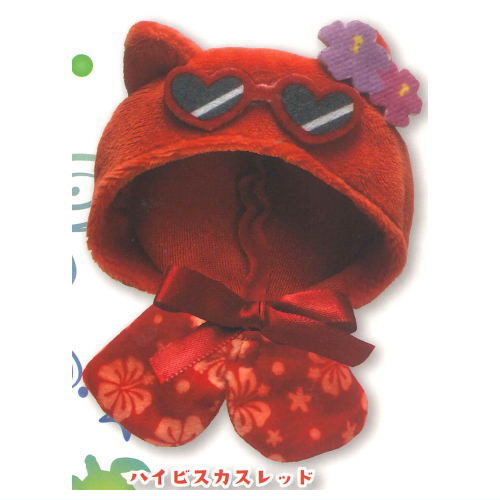 Okigae poncho Menso-re [1.Hibiscus Red]