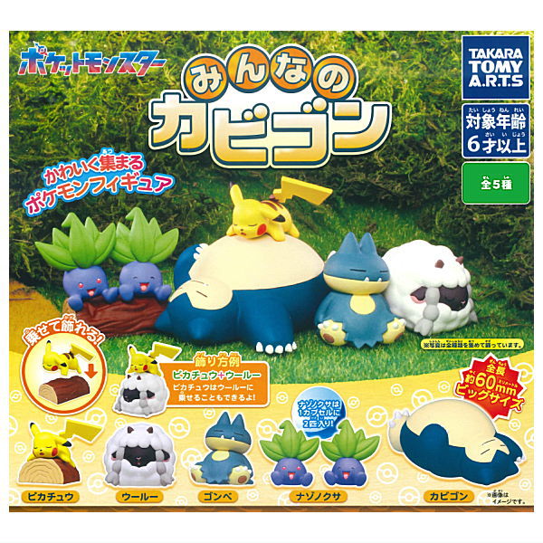 Pokemon Minnano Snorlax [All 5 type set(Full Complete)]