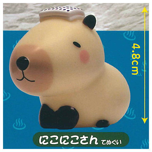 Nohohon Capybara-chan motchiri sofvi [4.Nikoniko-san Tenugui]