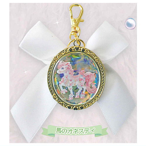 Matsushita Pink Kirameki Ribbon Metal Charm Collection [3.Horse Honesty]