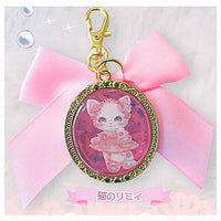 Matsushita Pink Kirameki Ribbon Metal Charm Collection [4.Cat Rimi]