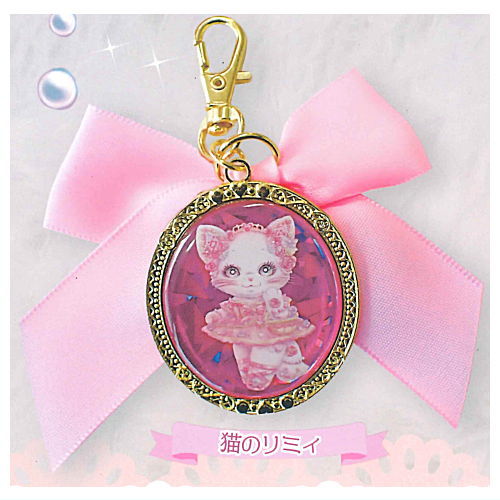 Matsushita Pink Kirameki Ribbon Metal Charm Collection [4.Cat Rimi]