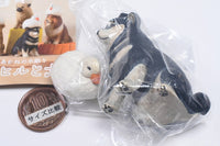 Akane Wood Carving Duck and Dog [2.Shiba Inu (Black Shiba)]