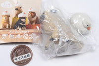 Akane Wood Carving Duck and Dog [3.Pug]