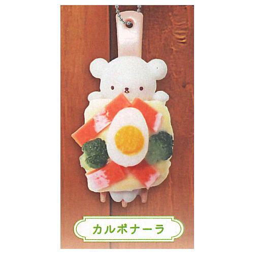 Kumasanno kurukuru pasta ball chain mascot [5.Carbonara]