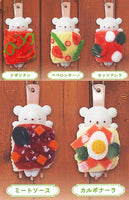 Kumasanno kurukuru pasta ball chain mascot [All 5 type set(Full Complete)]