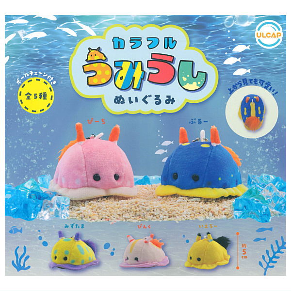 Colorful Sea Slug Plush Toy [All 5 type set(Full Complete)]