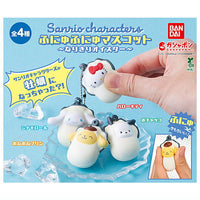 Sanrio Characters Funyufunyu Mascot Narikiri Oyster [All 4 type set(Full Complete)]