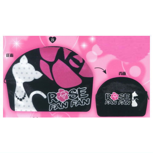 ROSE FAN FAN Die-cut Pouch [2.B]