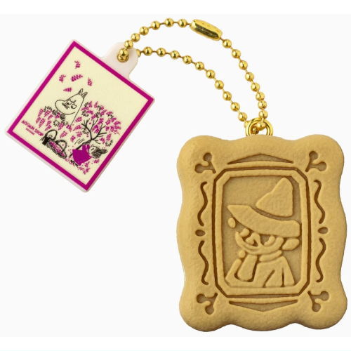 Moomin Shop Patisserie Miniature Keychain [2.Cream Sand Cookie Snuffkin]