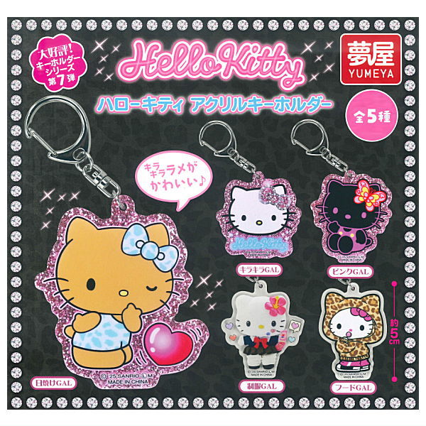 Sanrio Hello Kitty Acrylic Keychain [All 5 type set(Full Complete)]