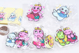 Zawazawamorino Ganko-chan Acrylic Keychain Capsule Toy [All 5 type set(Full Complete)]