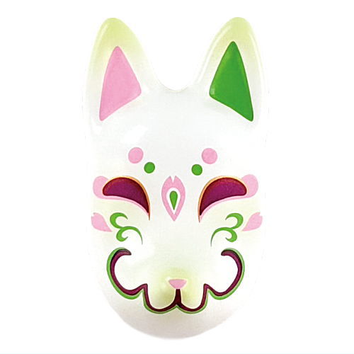 Daikyoya collection Part.11 Hananari Kitsune-men Netsuke  [3.Hanamidango]
