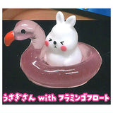 Paripi Animals Figure [3.Rabbit with Flamingo Float]