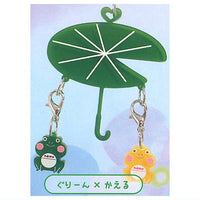 YurayuraTwins Ai Ai Name Umbrella Mejirushi Charm [5.Green x Frog]