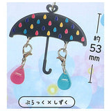 YurayuraTwins Ai Ai Name Umbrella Mejirushi Charm [6.Black x Drop]