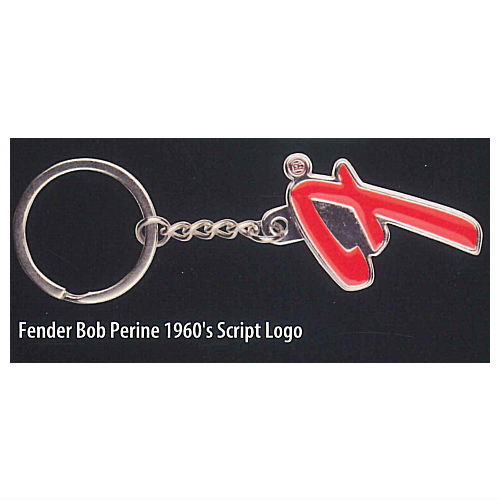 Fender logo metal key ring Part.2 [2.Fender Bob Perine 1960's Script Logo]