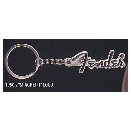 Fender logo metal key ring Part.2 [4.1950's SPAGHETTI LOGO]
