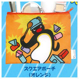 Pingu Fuwafuwa Face Kinchaku & Pouch Collection [4.Square Pouch (orange)]