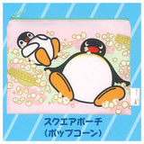 Pingu Fuwafuwa Face Kinchaku & Pouch Collection [5.Square Pouch (popcorn)]