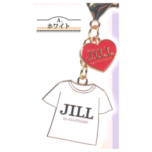 JILL by JILL STUART Logo T-Shirt Metal Keychain [1.White]