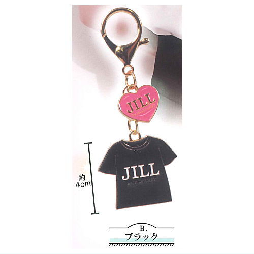 JILL by JILL STUART Logo T-Shirt Metal Keychain [2.Black]
