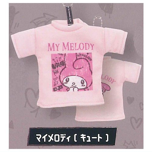 My Melody & Kuromi T-shirt Keychain [3.My Melody (Cute)]