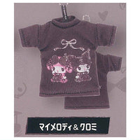 My Melody & Kuromi T-shirt Keychain [5.My Melody & Kuromi]