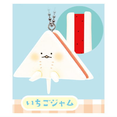 Sandwich Baby Stingray Mascot Ball Chain [5.Strawberry Jam]