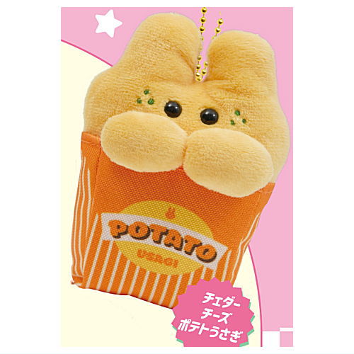 Potato usagi and Chicken kuma Mascot Ball Chain [2.Cheddar Cheese Potato usagi]