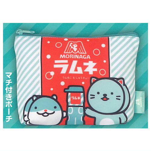 Morinaga Ramune (Ramuneko & Shuchu) Pouch Collection [4.Gusseted Pouch]