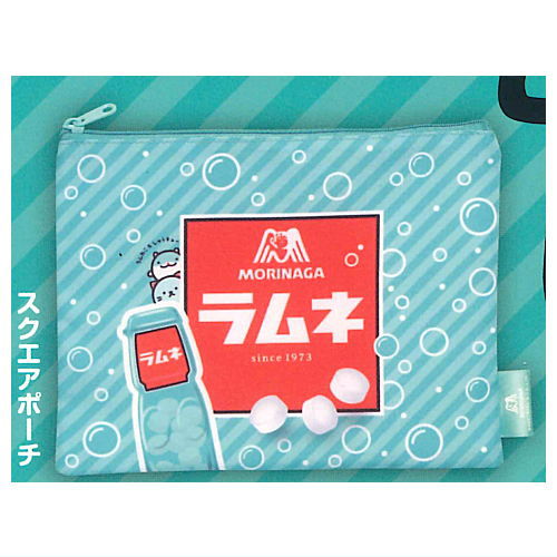 Morinaga Ramune (Ramuneko & Shuchu) Pouch Collection [5.Square Pouch]