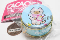 CACAOCAT can mini mascot [5.White Cat Blue]