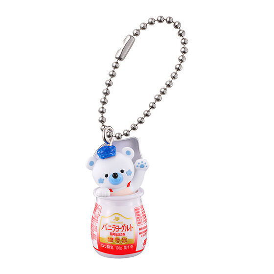 Luna Vanilla Yogurt Mini Charm [5.Hyokotto Lunatan Mascot (Vanilla Yogurt Fukuoka Amaou Strawberry)]