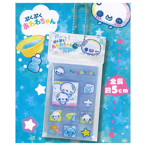 Kamio Japan Characters Tile Sticker Miniature Charm [1.Pukupuku Awawa-chan]