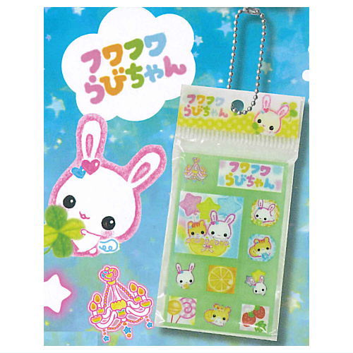 Kamio Japan Characters Tile Sticker Miniature Charm [2.Fuwafuwa Rabichan]