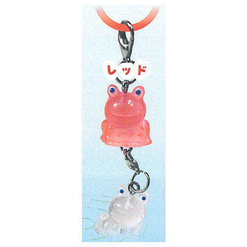 Nikoniko Frog Connecting Mejirushi Charm [1.Red]