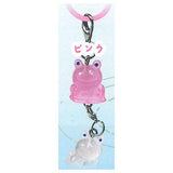 Nikoniko Frog Connecting Mejirushi Charm [2.Pink]