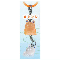 Nikoniko Frog Connecting Mejirushi Charm [3.Orange]