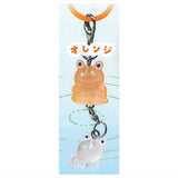 Nikoniko Frog Connecting Mejirushi Charm [3.Orange]