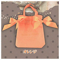 Maison de FLEUR Double Ribbon Gathered Tote Bag Keychain Part.2 [4.Orange]
