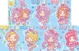 Deformed Rubber! Aikatsu! x PriPara THE MOVIE Keychain [All 7 type set(Full Complete)]