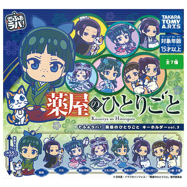 Deformed Rubber! Kusuriya no Hitorigoto Keychain vol.3 [All 7 type set(Full Complete)]
